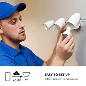 Lepro Alexa GU10 LED Light Bulbs - 50W Halogen Equivalent Smart GU10 Bulb Works with Alexa & Google Assistant,Voice and App Control,2700-6500K Tunable Track Light Bulb, No Hub Required, 2.4G WiFi Only