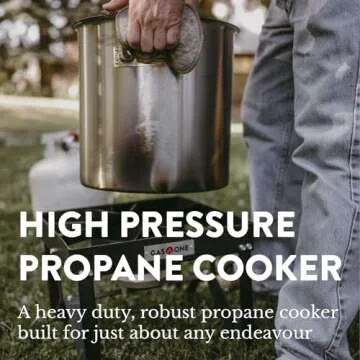 GasOne B-5200K Outdoor Cooker - High Pressure Propane Burner for Camping
