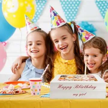 Moretoes 30pcs Cookie Boxes, 16x11x2.5 Inches Auto-Popup Bakery Boxes with Window for Pastries, Pies, Muffins, Chocolate Covered Strawberries