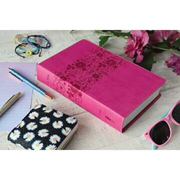 NIrV, Holy Bible, Large Print, Leathersoft, Pink