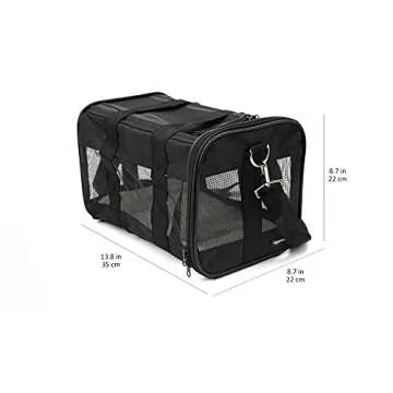 Amazon Basics Soft-Sided Mesh Pet Carrier Travel Bag