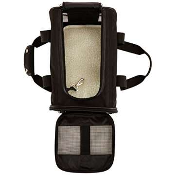 Amazon Basics Soft-Sided Mesh Pet Travel Carrier for Cat, Dog, Small, Black, 13.8 x 8.7 x 8.7 Inches