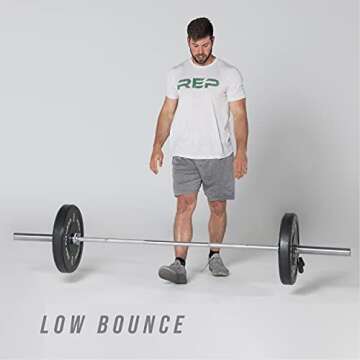 REP Bumper Plates for Strength and Conditioning Workouts and Weightlifting- 210 LB Set