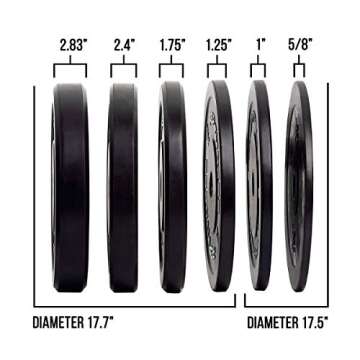 REP Bumper Plates for Strength and Conditioning Workouts and Weightlifting- 210 LB Set