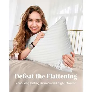 Qnoon Queen Size Pillows - Set of 2 for Ultimate Comfort