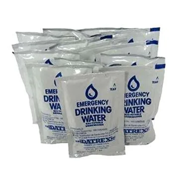 Ready America 70280 72 Hour Emergency Kit, 2-Person, 3-Day Backpack & Datrex Emergency Water Packet 4.227 oz - 3 Day/72 Hour Supply (18 Packs), White