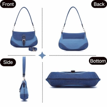 Stylish SANMENMO Denim Purse for Women - Versatile & Chic