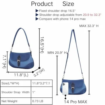 Stylish SANMENMO Denim Purse for Women - Versatile & Chic