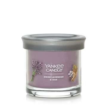 Yankee Candle Dried Lavender & Oak​ Scented, Signature 4.3oz Small Tumbler Single Wick Candle, Over 20 Hours of Burn Time