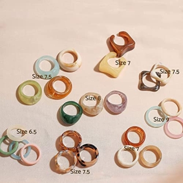 Viva Joya Colorful Acrylic Rings for All Occasions