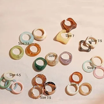 Viva Joya Colorful Acrylic Rings for All Occasions
