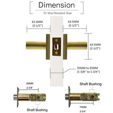 Brushed Gold Privacy Door Lever for Modern Homes