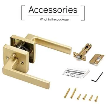 Brushed Gold Privacy Door Lever for Modern Homes