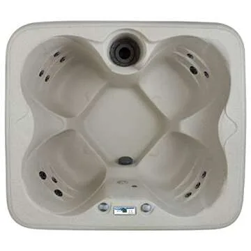 LifeSmart 4-Person Hot Tub with Powerful Jets and LED Lights