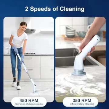 LABIGO Electric Spin Scrubber with 6 Cleaning Heads