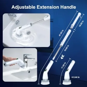 LABIGO Electric Spin Scrubber with 6 Cleaning Heads