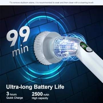 LABIGO Electric Spin Scrubber with 6 Cleaning Heads