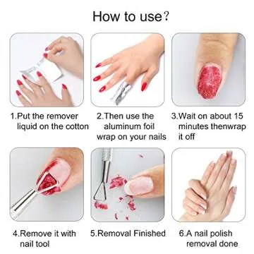 250 Pcs Nail Polish Remover Foils for Easy Gel Removal