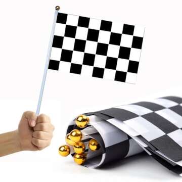 Racing Party Supplies with Traffic Cones & Flags Set