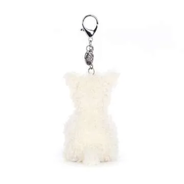 Jellycat Munro Scottie Dog Bag Charm, 4 inches - Dogs and Puppies Plush Keychain - Great Gift Idea