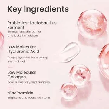 Elvira Bio-Collagen Face Mask - Deep Hydrating Overnight Face Mask, Korean Skincare, Facial Treatments & Masks for Women - Firming and Moisturizing, 4-Pack