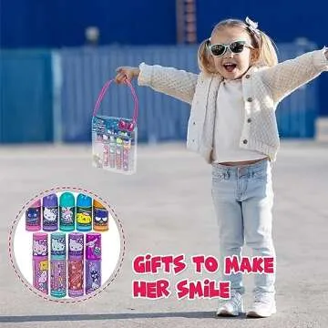 Townley Girl Hello Kitty and Friends 5 Pk Lip Balm and 4 Pk Lip Gloss Set w/Bag, Makeup Cosmetic Set for Kids and Girls, Ages 3+, Perfect for Parties, Sleepovers & Makeovers