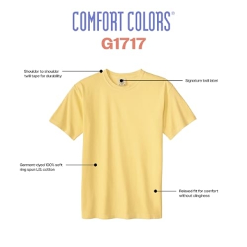 Comfort Colors Black Adult Tee G1717 X-Large