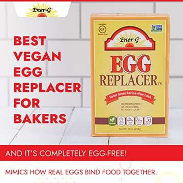 Vegan Egg Replacer by Ener-G | Gluten Free, Vegan, Nut Free, Non-GMO, Kosher | 16 oz Package