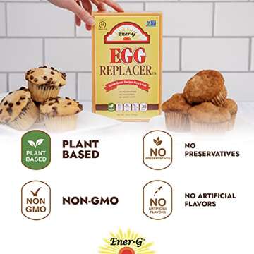 Vegan Egg Replacer by Ener-G | Gluten Free, Vegan, Nut Free, Non-GMO, Kosher | 16 oz Package