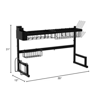 Adjustable Stainless Steel Over Sink Dish Drying Rack