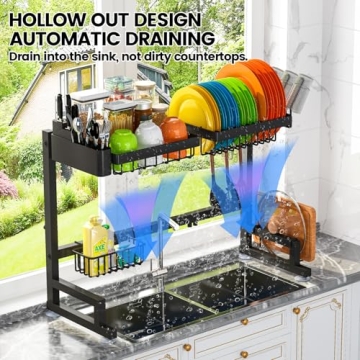 Adjustable Stainless Steel Over Sink Dish Drying Rack