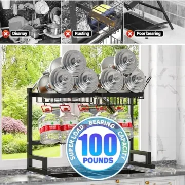 Adjustable Stainless Steel Over Sink Dish Drying Rack