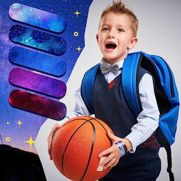 Patelai 300 Pieces Kids Bandages Bulk 10 Styles Children's Adhesive Flexible Colorful Cute Cartoon B...