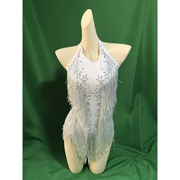 YUANTONG Rhinestone Bodysuit for Women Dance Costumes