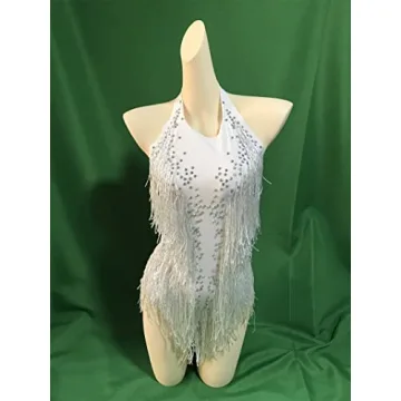 YUANTONG Rhinestone Bodysuit for Women Dance Costumes