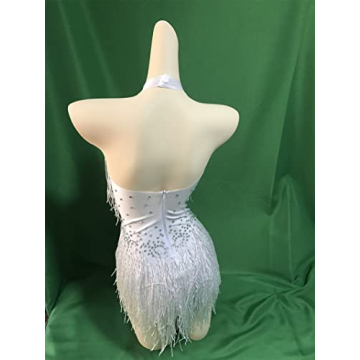 YUANTONG Rhinestone Bodysuit for Women Dance Costumes