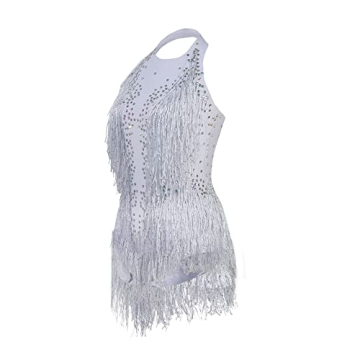 YUANTONG Rhinestone Bodysuit for Women Dance Costumes
