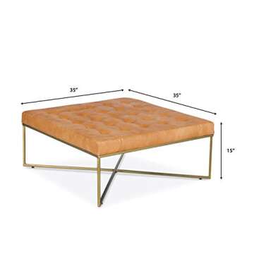 EdgeMod Traversa Ottoman in Saddle Tan