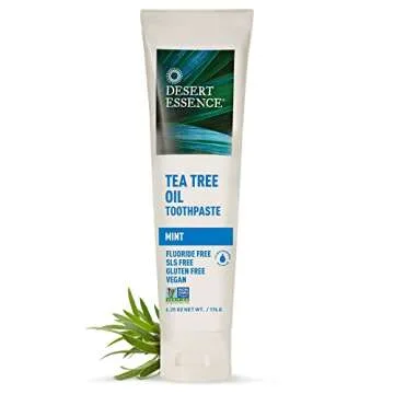 Desert Essence Tea Tree Oil Toothpaste - Mint Flavor - 3 Pack of 6.25 Oz Tubes