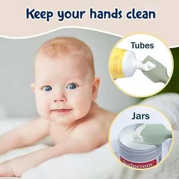 Baby Diaper Cream Spatula, Seeway 3 pack Baby Butt Paste Spatula, Diaper Cream Applicator, Silicone Butt Spatula for Newborn Babies (dark pink, green, brown)