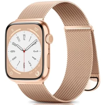 ZALAVER Metal Band for Apple Watch - Adjustable Stainless Steel Mesh Strap