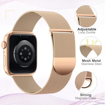 Stylish ZALAVER Metal Band for Apple Watch - Adjustable & Modern