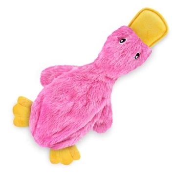 Best Pet Supplies Crinkle Dog Toy for Small, Medium, and Large Breeds, Cute No Stuffing Duck with So...