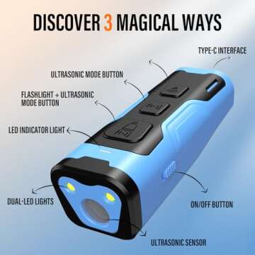 HeeNzz Ultrasonic Dog Bark Deterrent Device - Safe & Effective