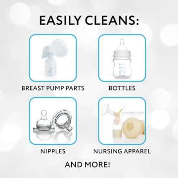 IMPRESA [2 Pack] Breast Milk Removal Soap - Clean Your Breast Pump Parts, Bottles, Nipples and Nursing Apparel Quick – Made In USA – No Fragrances or Dyes - 16 Total Ounces