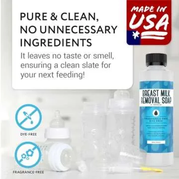 IMPRESA [2 Pack] Breast Milk Removal Soap - Clean Your Breast Pump Parts, Bottles, Nipples and Nursing Apparel Quick – Made In USA – No Fragrances or Dyes - 16 Total Ounces