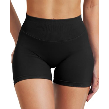 VOYJOY Women Workout Impact Shorts for Gym Activities Black