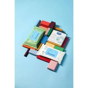 Mustela Baby Home Compostable Cleansing Wipes - Natural Avocado - For Face, Body & Diaper Area - Lightly Fragranced - 99% ingredients of natural origin & plant-based fibers - All skin types - 60 ct.