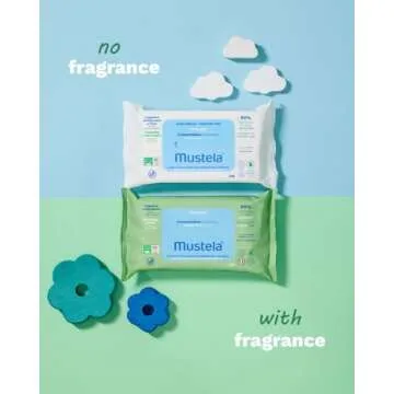Mustela Baby Home Compostable Cleansing Wipes - Natural Avocado - For Face, Body & Diaper Area - Lightly Fragranced - 99% ingredients of natural origin & plant-based fibers - All skin types - 60 ct.
