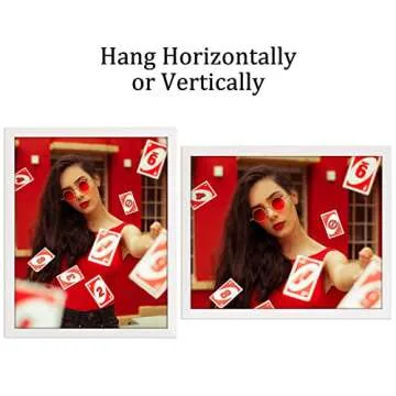 DABLUE 16x20 Picture Frame White Solid Wood Frame 16 by 20 Poster Frame for Horizontal and Vertical Wall Mounting,3 Pack 20x16 Photo Frame